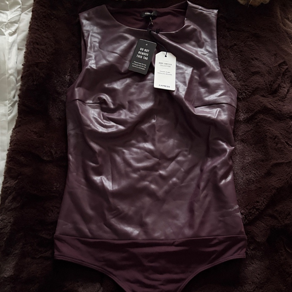 Express Deep Purple Body Contour Top